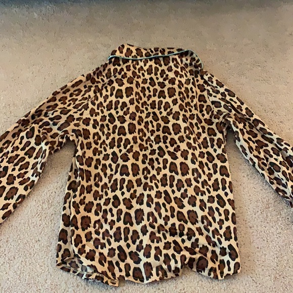Cheetah Print with Aqua Trim Pajama Set - Picture 7 of 13